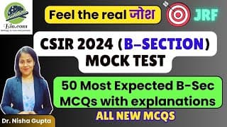 CSIR 2024: Experience the real examination level by B Section Mock Test | Biodotcom | #csir #jrf